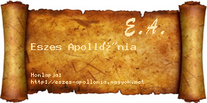 Eszes Apollónia névjegykártya